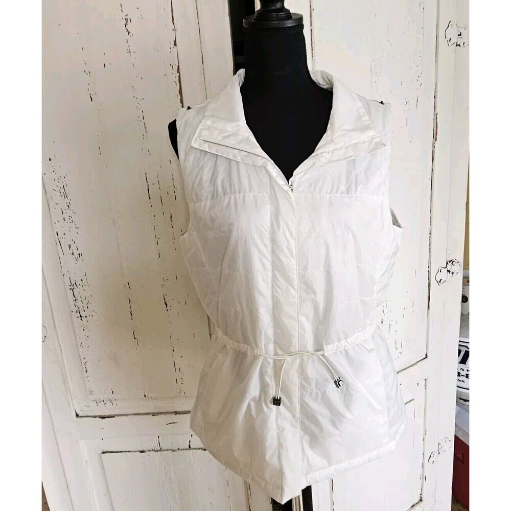 Women's Designer Nanette Lepore  White  Color Extra Lite Vest Size M